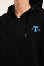 Graphic Zipper Hoodie - 5014
