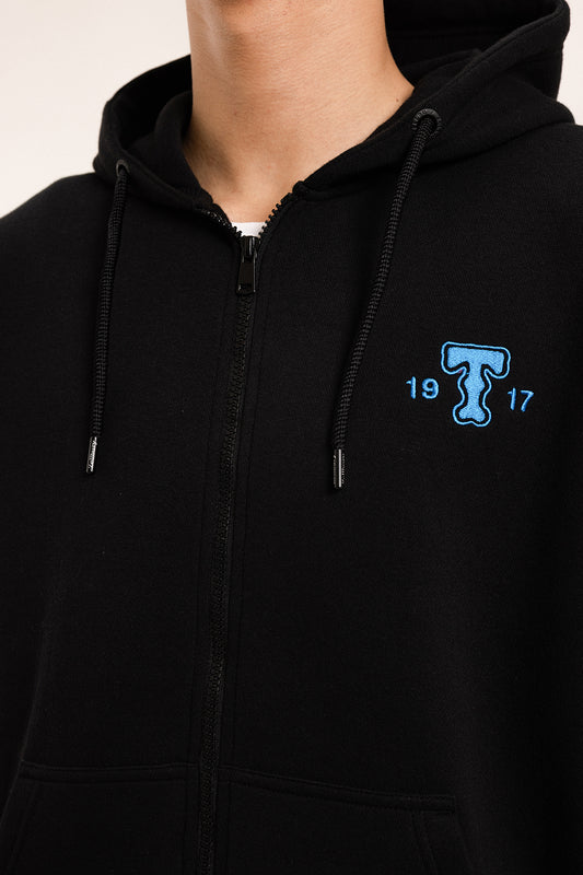 Graphic Zipper Hoodie - 5014