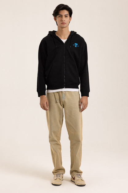 Graphic Zipper Hoodie - 5014