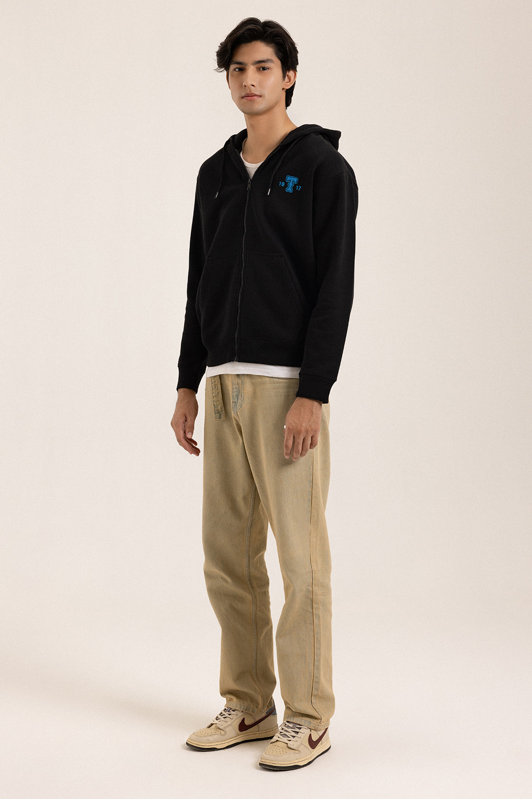 Graphic Zipper Hoodie - 5014