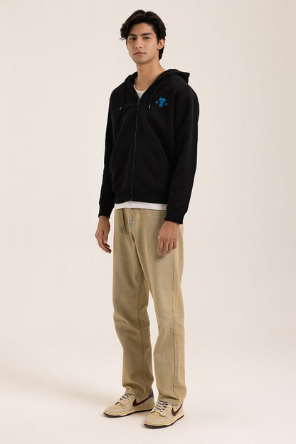 Graphic Zipper Hoodie - 5014