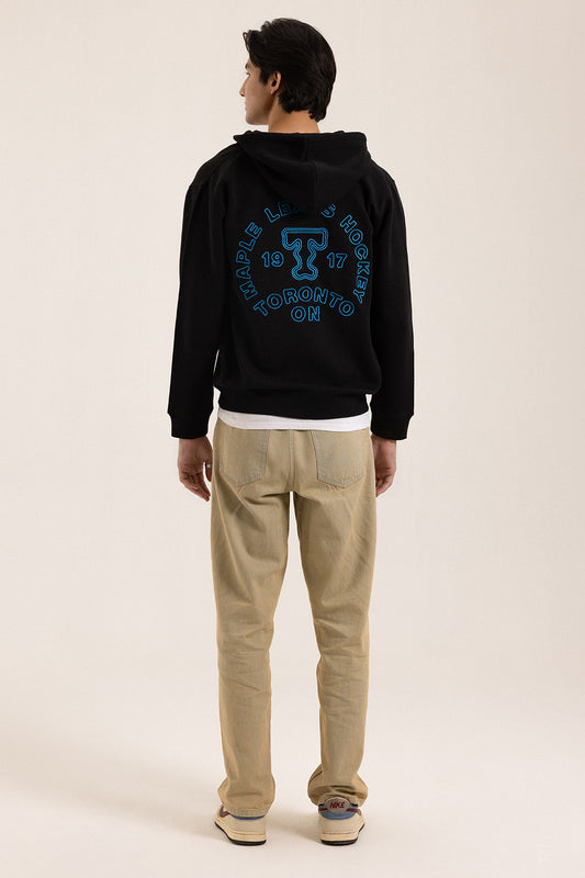 Graphic Zipper Hoodie - 5014