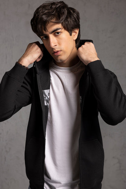 Graphic Zipper Hoodie - 5015