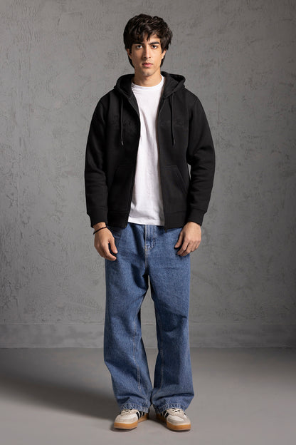 Graphic Zipper Hoodie - 5015