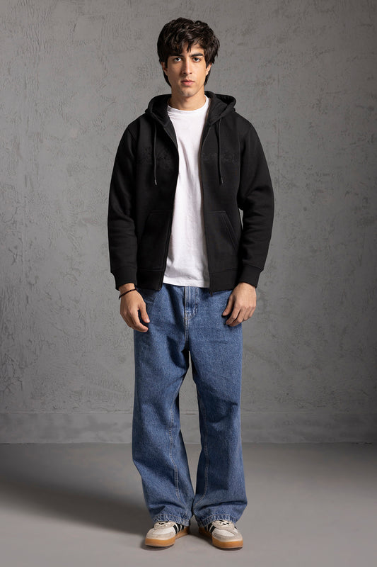 Graphic Zipper Hoodie - 5015