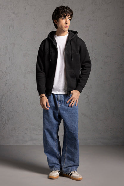 Graphic Zipper Hoodie - 5015