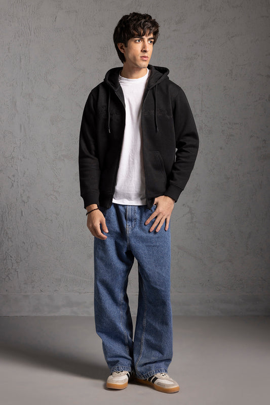 Graphic Zipper Hoodie - 5015