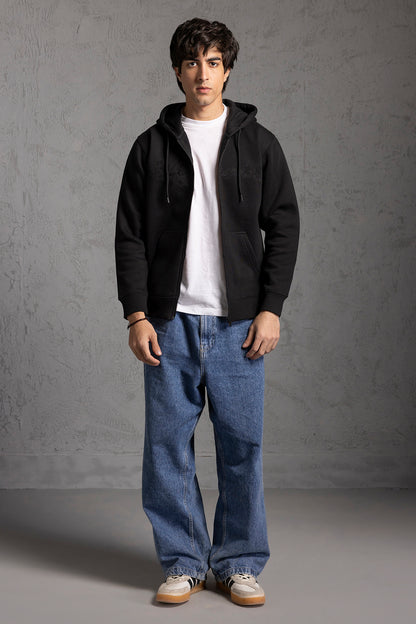 Graphic Zipper Hoodie - 5015