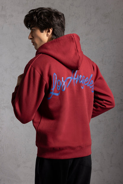 Graphic Zipper Hoodie - 5021