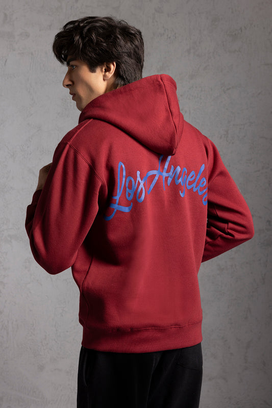 Graphic Zipper Hoodie - 5021