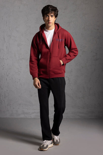 Graphic Zipper Hoodie - 5021