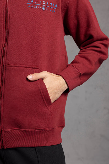 Graphic Zipper Hoodie - 5021