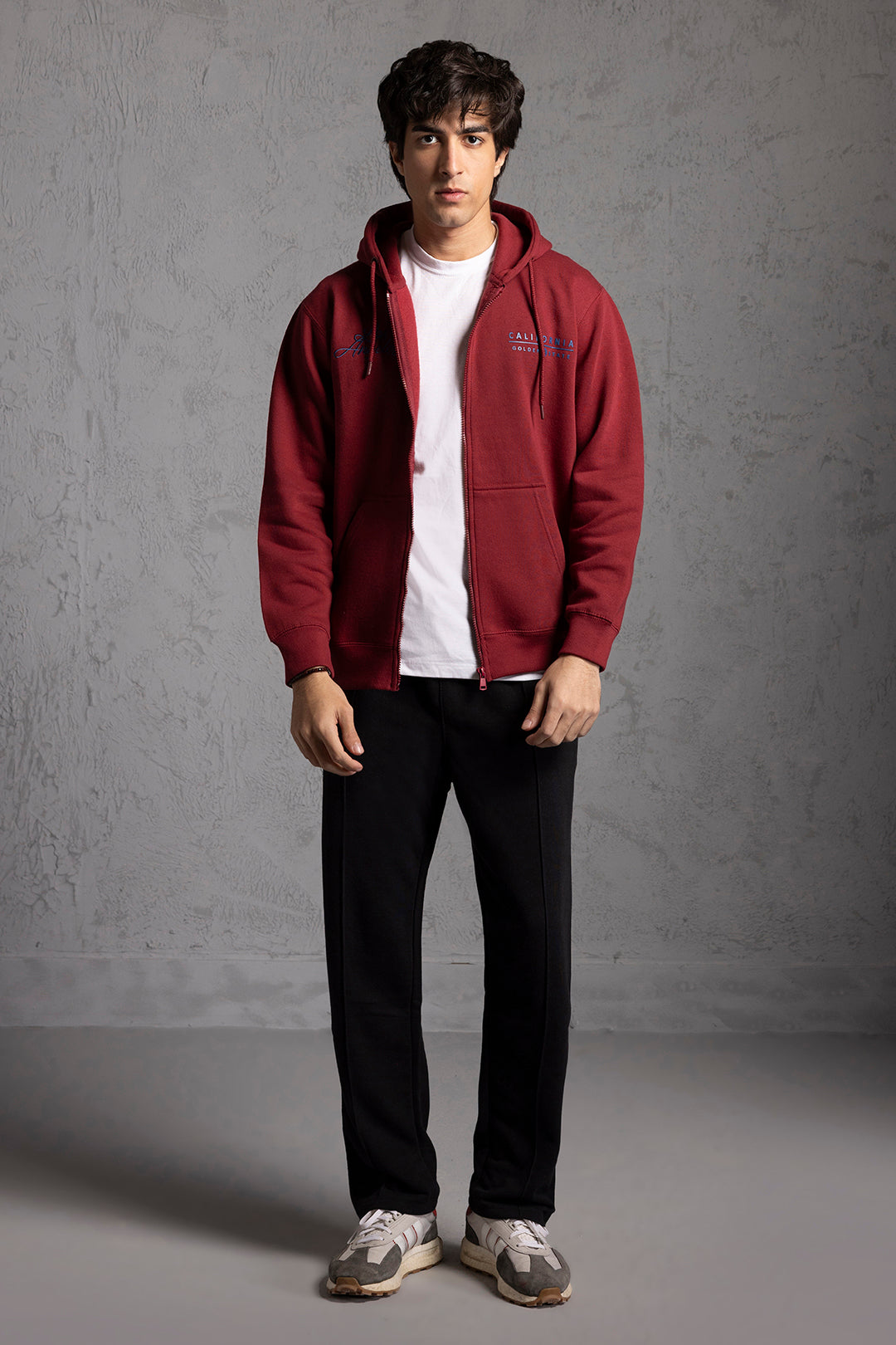 Graphic Zipper Hoodie - 5021