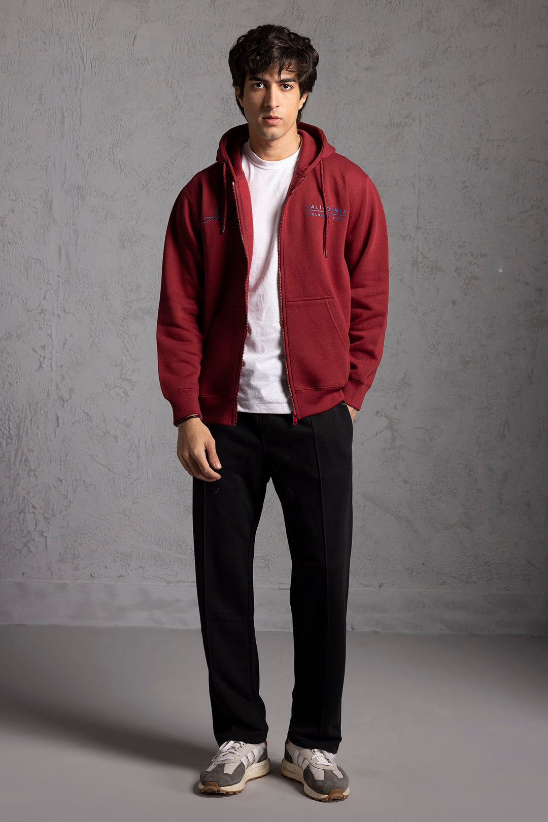 Graphic Zipper Hoodie - 5021