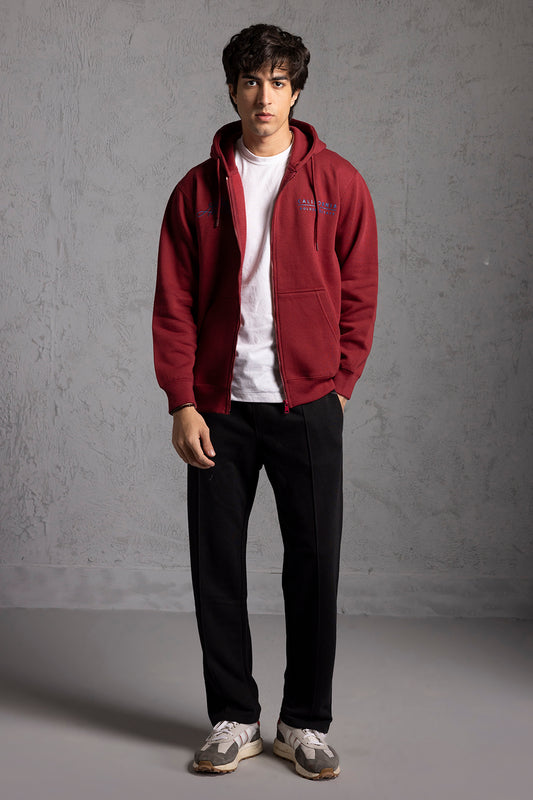 Graphic Zipper Hoodie - 5021