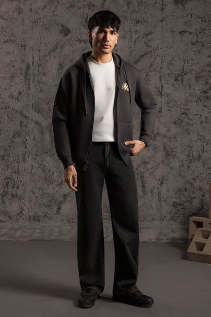 Graphic Zipper Hoodie - 5022