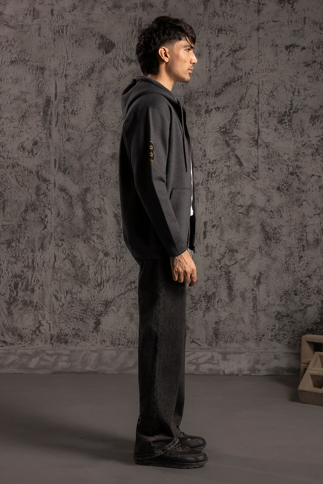 Graphic Zipper Hoodie - 5022