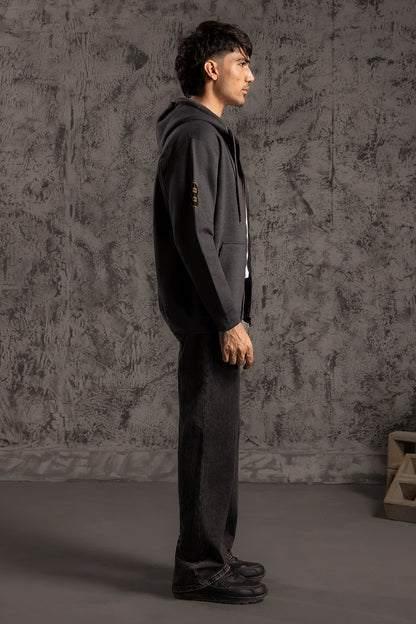 Graphic Zipper Hoodie - 5022