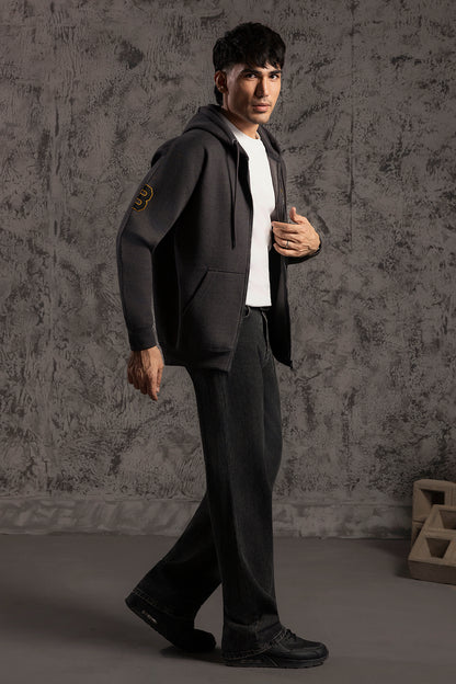 Graphic Zipper Hoodie - 5022