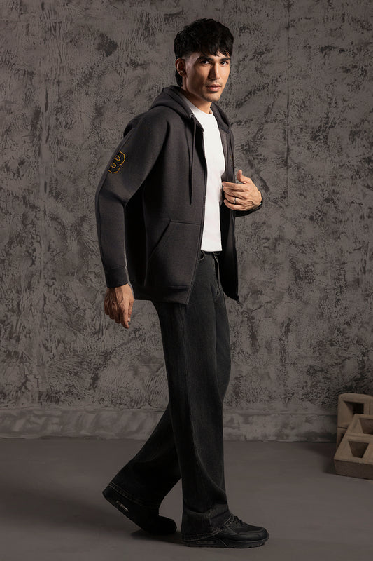 Graphic Zipper Hoodie - 5022