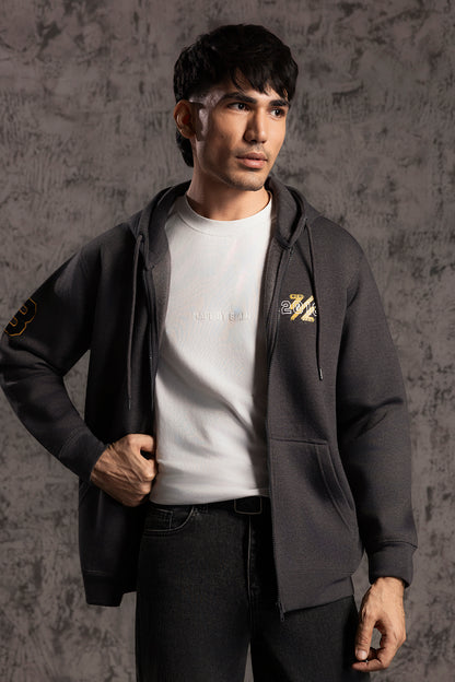 Graphic Zipper Hoodie - 5022