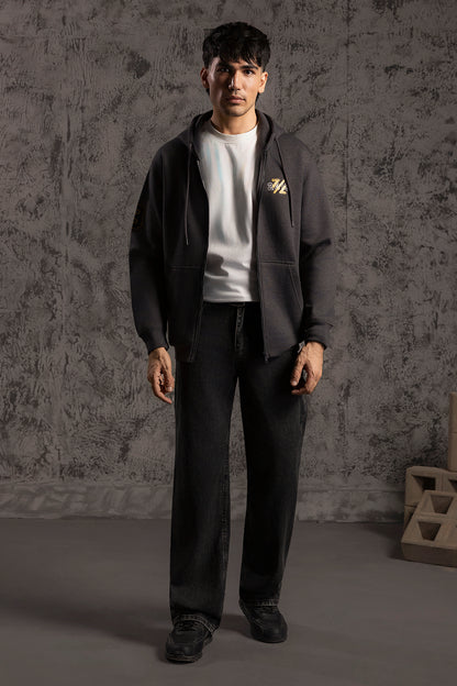 Graphic Zipper Hoodie - 5022