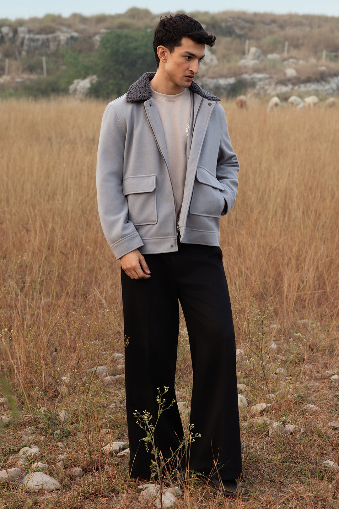 【美品】FAF Wool Stadium Jacket FAF fakeasflowers Wool Stadium Jacket