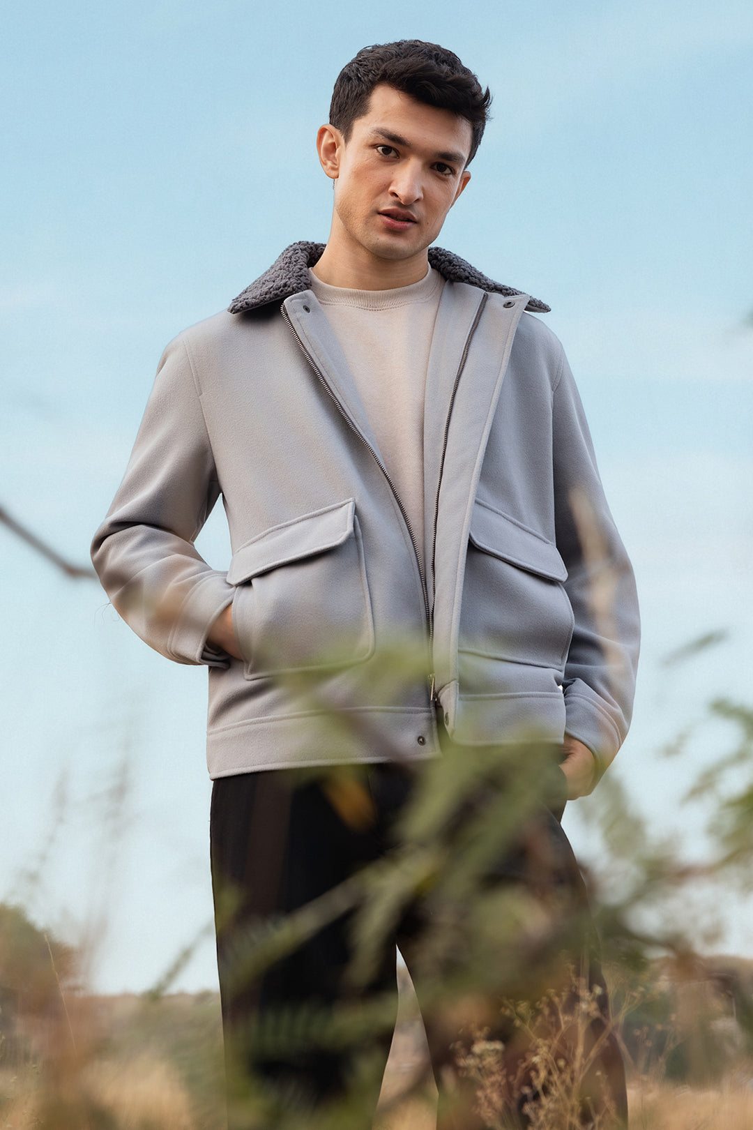 極美品✨23年MHL. FELTED WOOL SHIRTING JACKET Felted Jacket - 5003