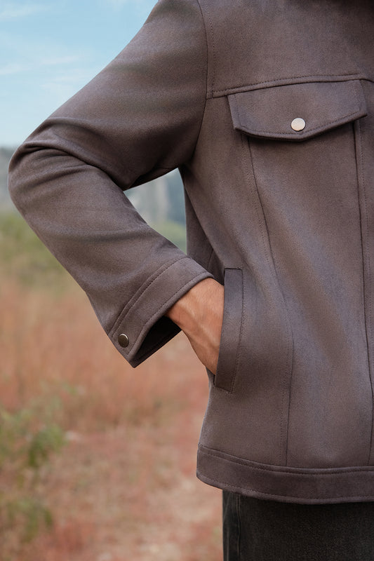 Faux Suede Jacket - 5007