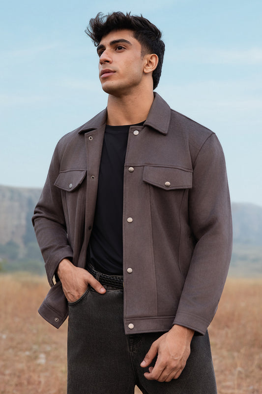 Faux Suede Jacket - 5007