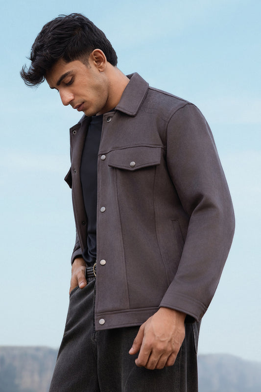 Faux Suede Jacket - 5007