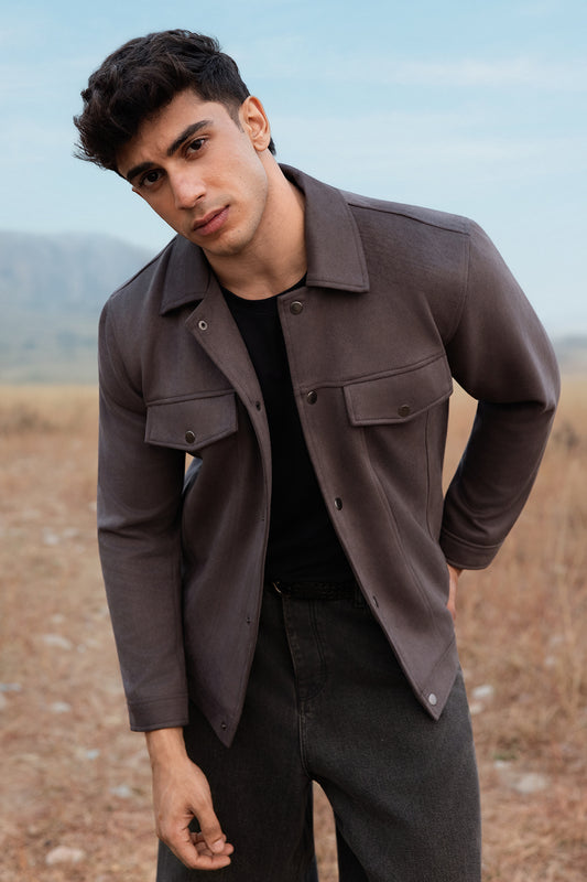 Faux Suede Jacket - 5007