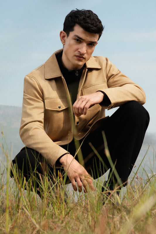 Faux Suede Jacket - 5007