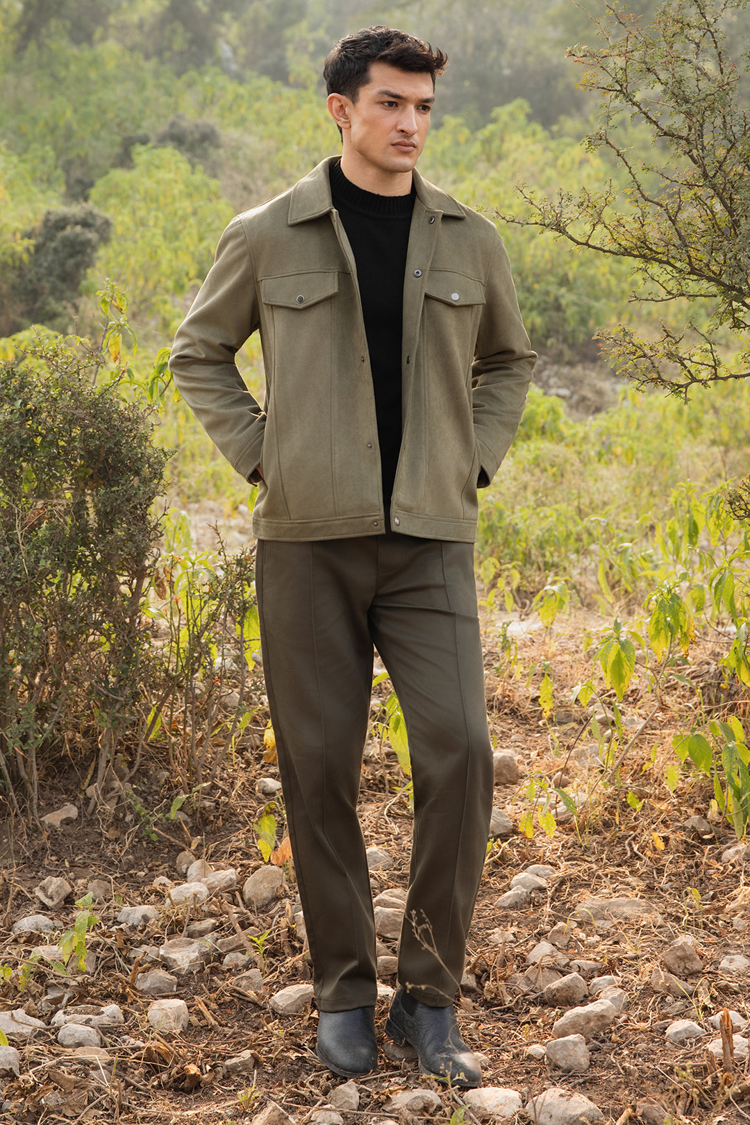 Faux Suede Jacket - 5007