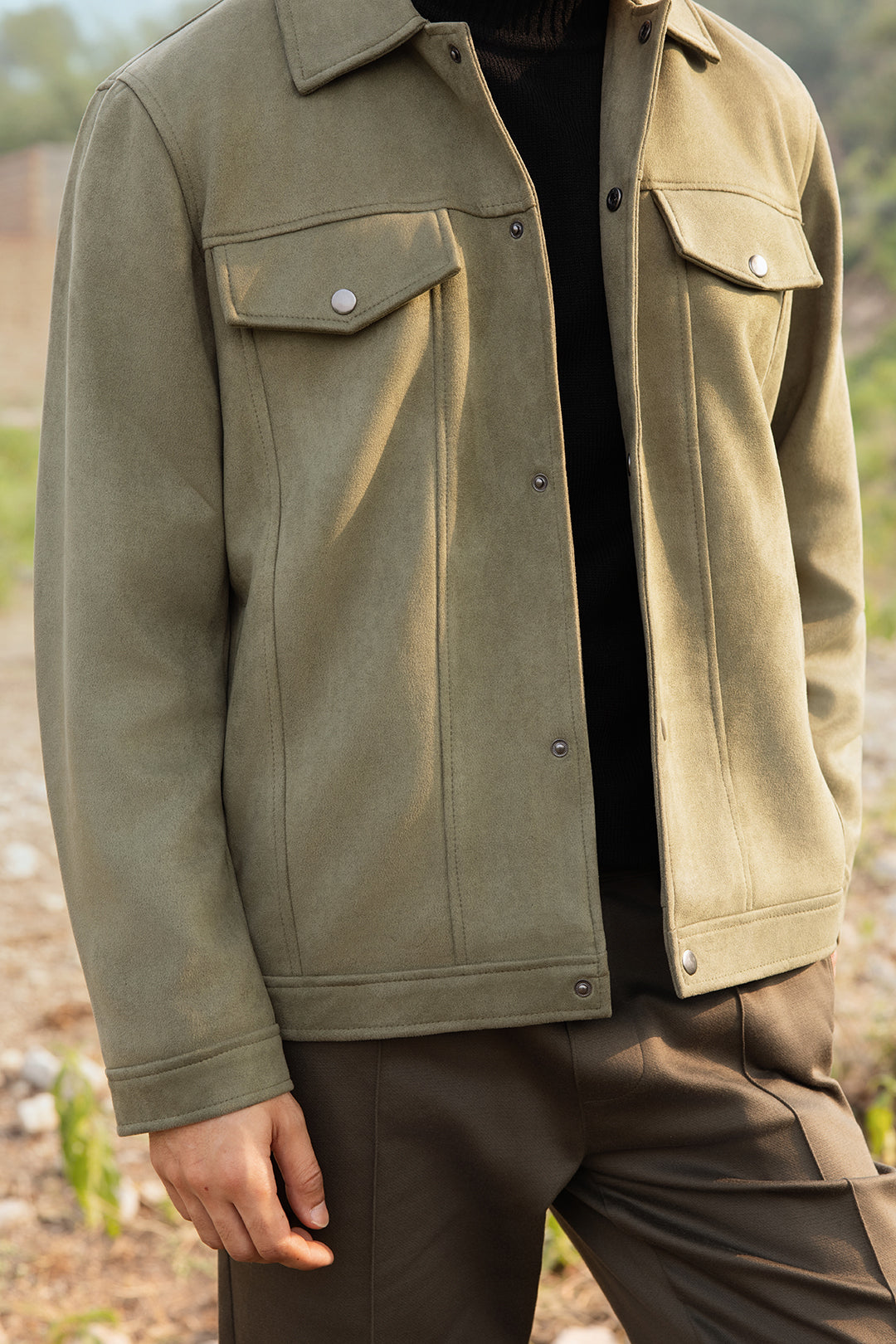 Faux Suede Jacket - 5007