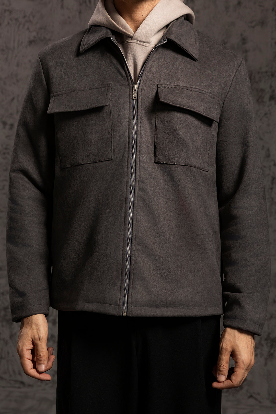 Faux Suede Jacket - 5008