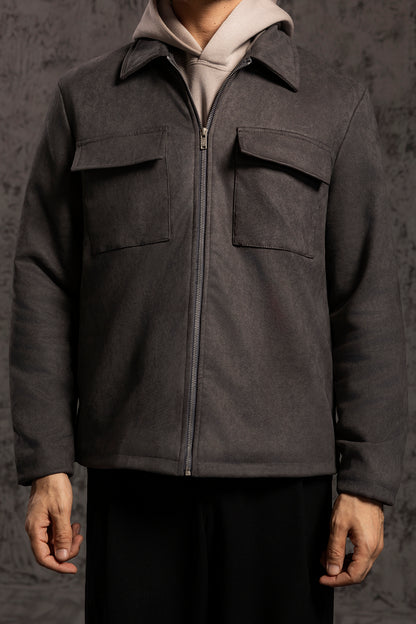 Faux Suede Jacket - 5008