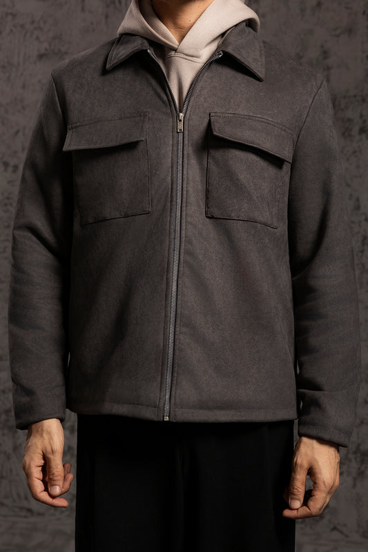 Faux Suede Jacket - 5008