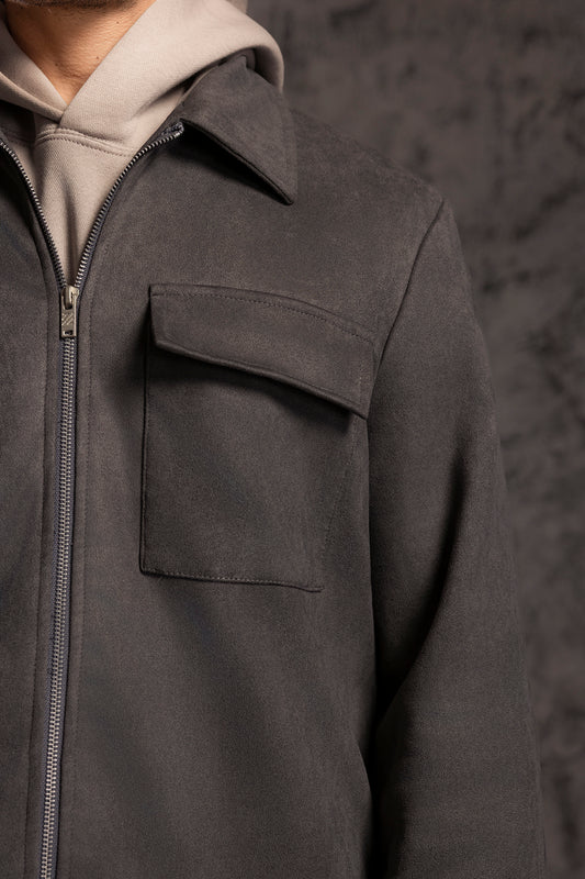 Faux Suede Jacket - 5008