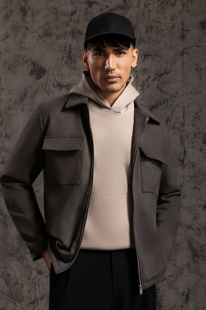 Faux Suede Jacket - 5008