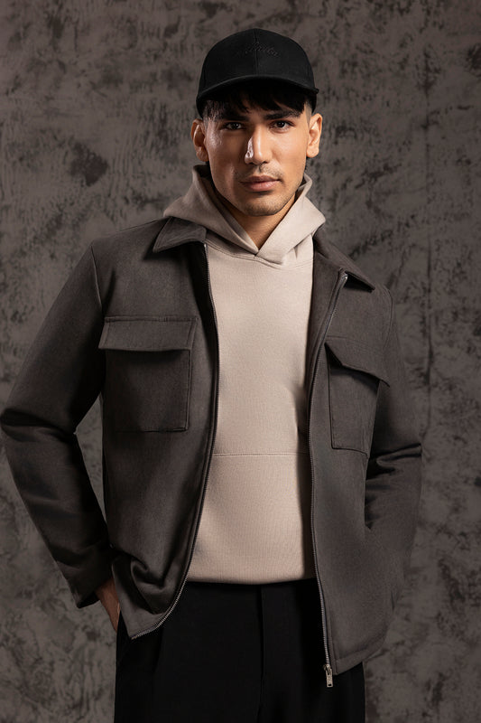 Faux Suede Jacket - 5008