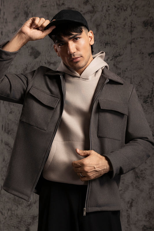 Faux Suede Jacket - 5008