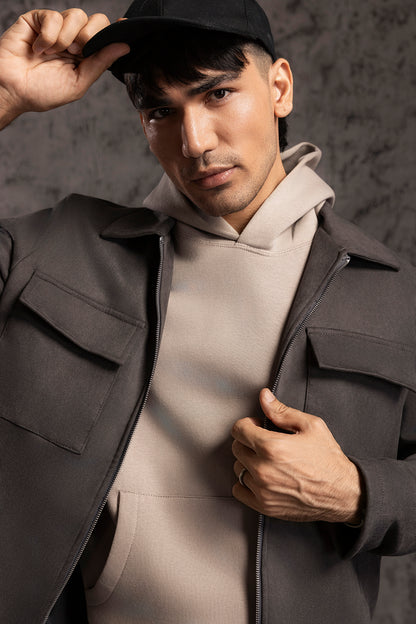 Faux Suede Jacket - 5008