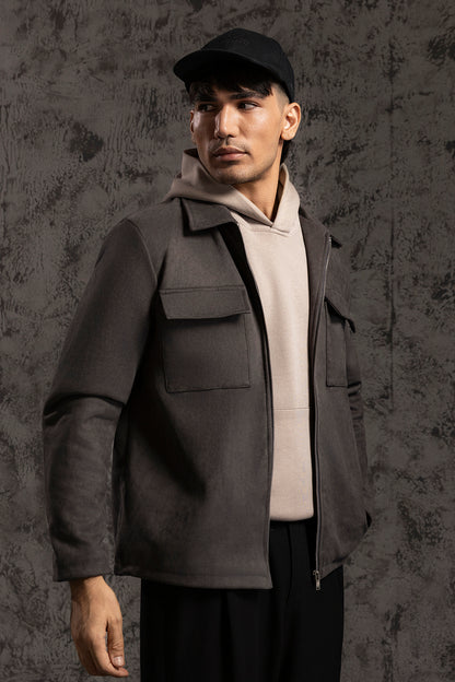 Faux Suede Jacket - 5008