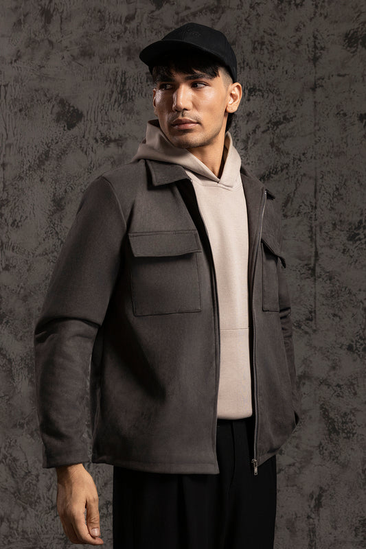 Faux Suede Jacket - 5008