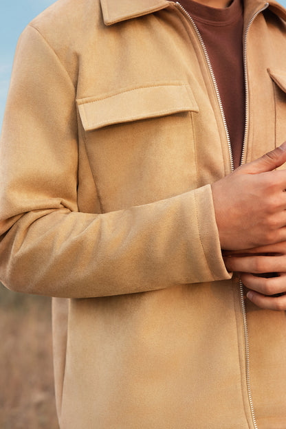 Faux Suede Jacket - 5008