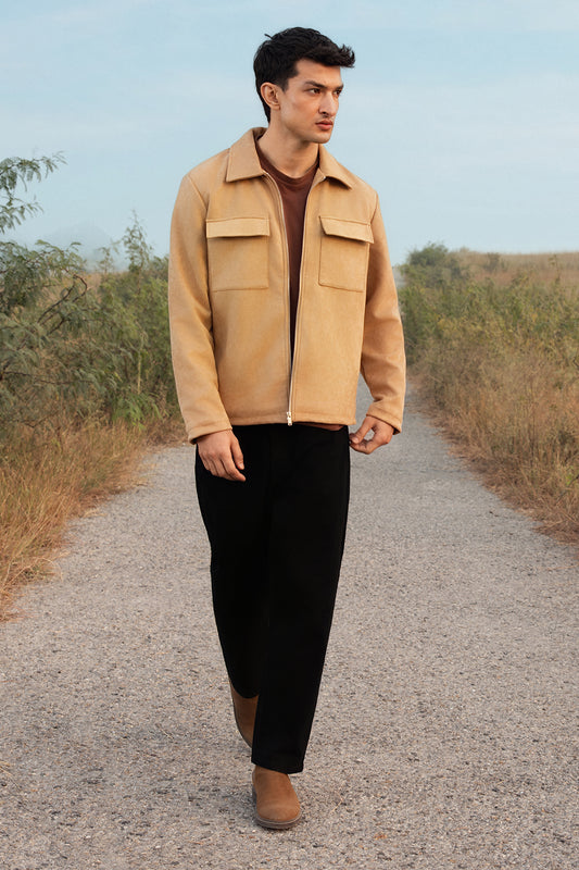 Faux Suede Jacket - 5008