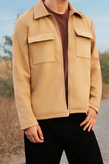 Faux Suede Jacket - 5008