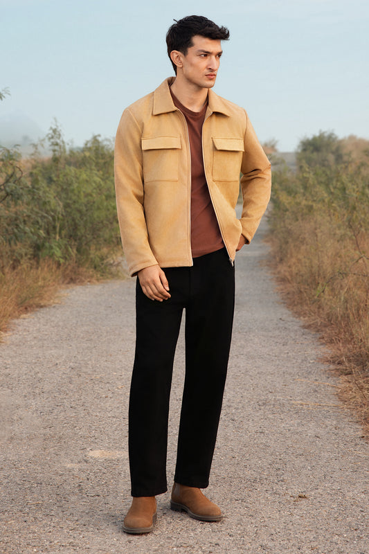 Faux Suede Jacket - 5008