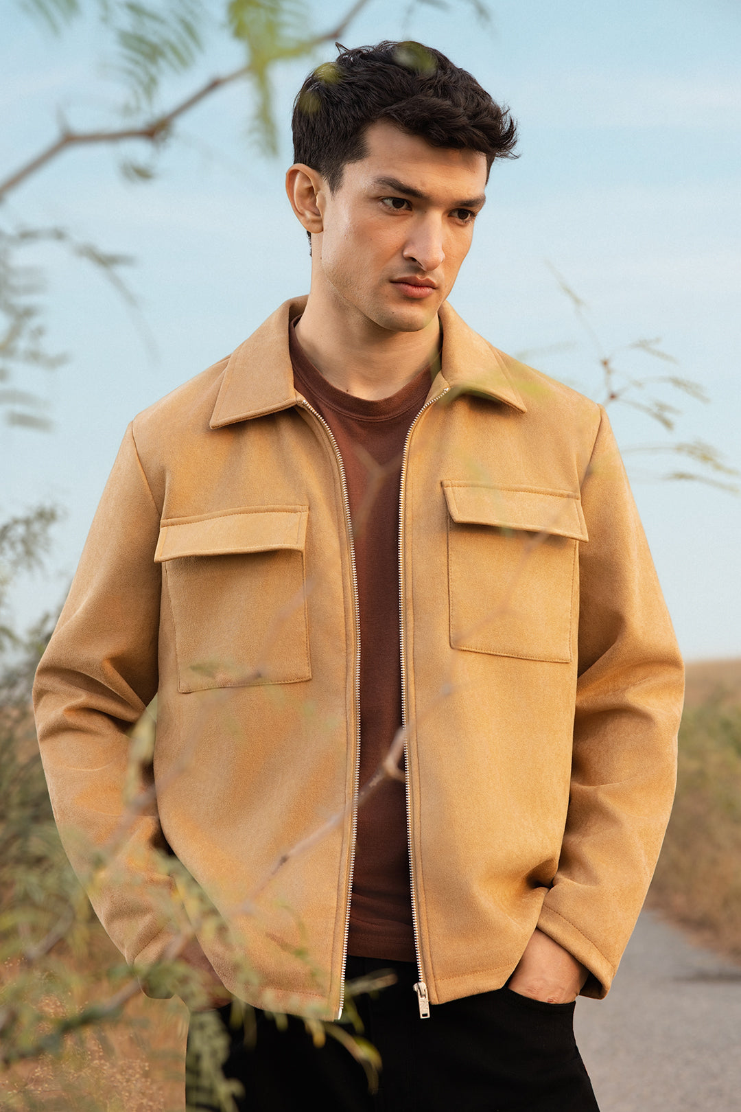 Faux Suede Jacket - 5008